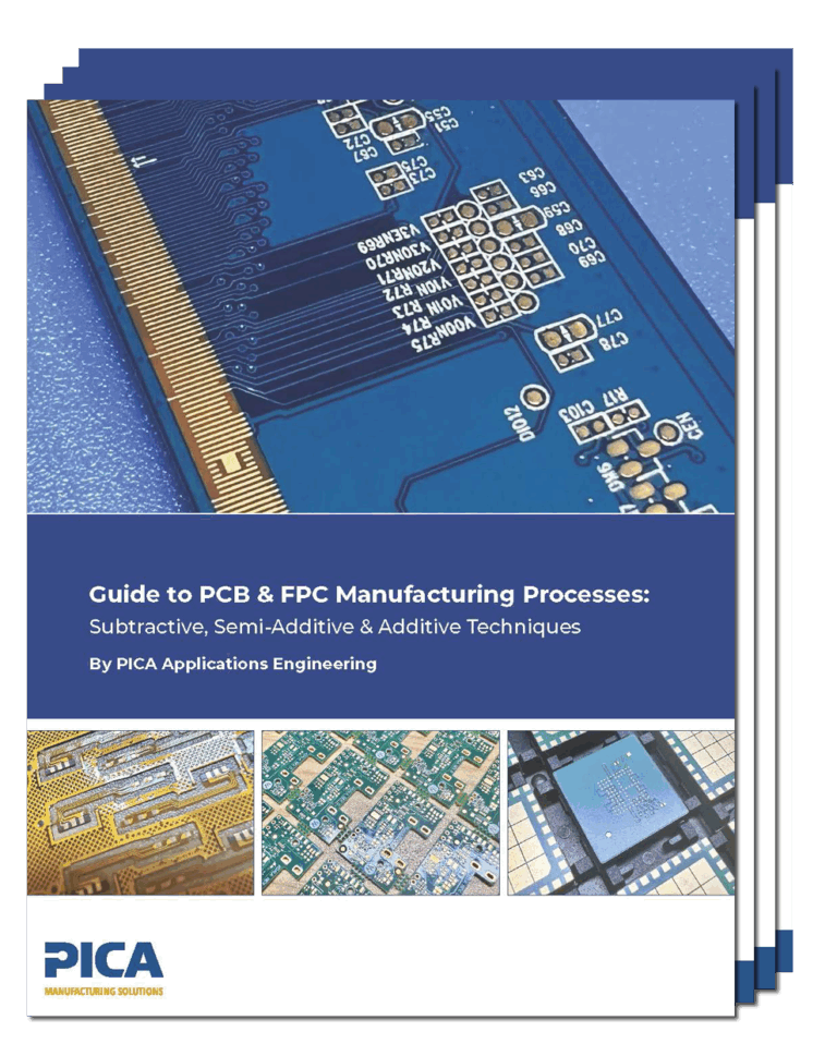 White paper cover with 4 images of various printed circuits boards