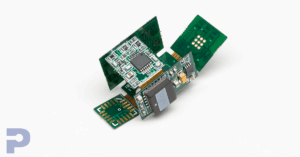 A detailed illustration showcasing the design considerations for rigid-flex printed circuit boards (PCBs), highlighting the integration of rigid and flexible substrates to optimize space utilization and enhance durability in compact electronic devices.