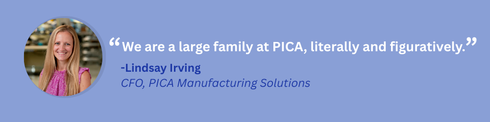 Quote from PICA CFO. "We are a large family at PICA, literally and figuratively".