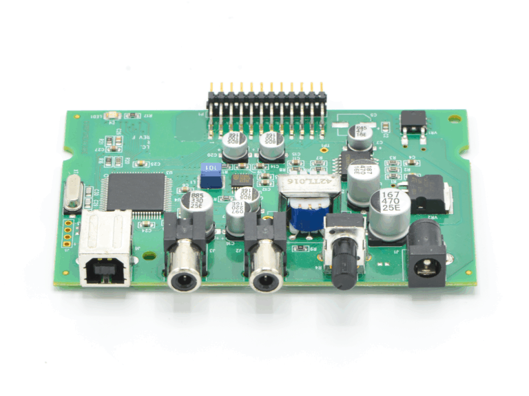 Printed Circuit Board with many components