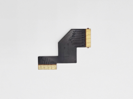 Small flex circuit with black EMI shielding