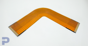 Dynamic flex circuit board with fine copper traces designed for repeated bending applications
