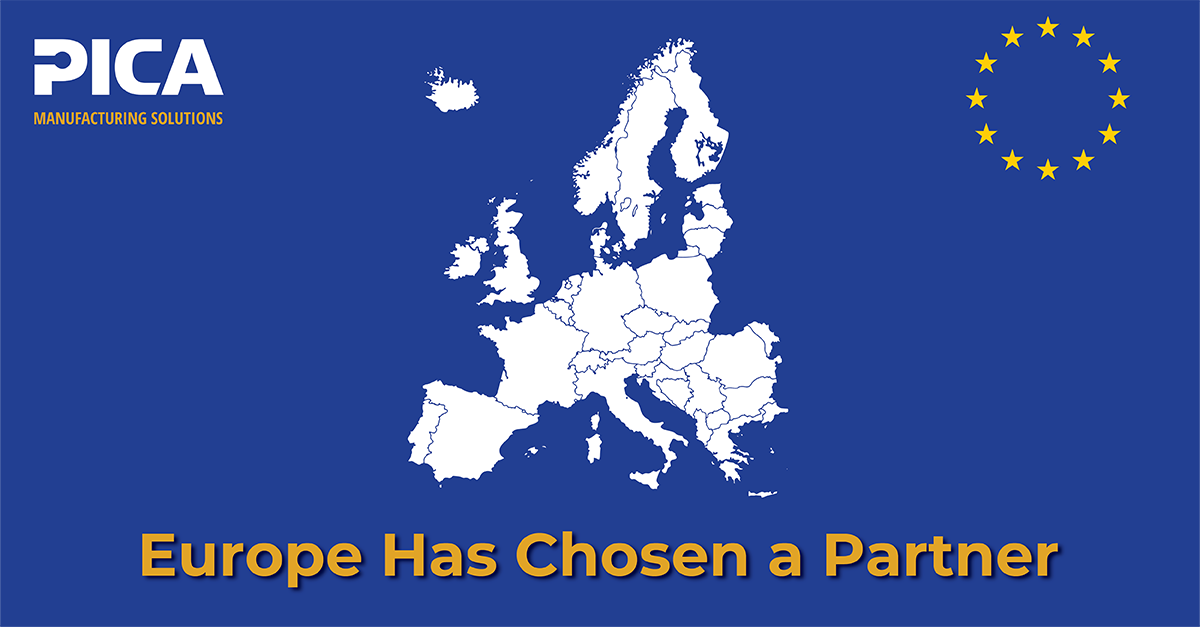 Europe map for PICA Sales office Expansion