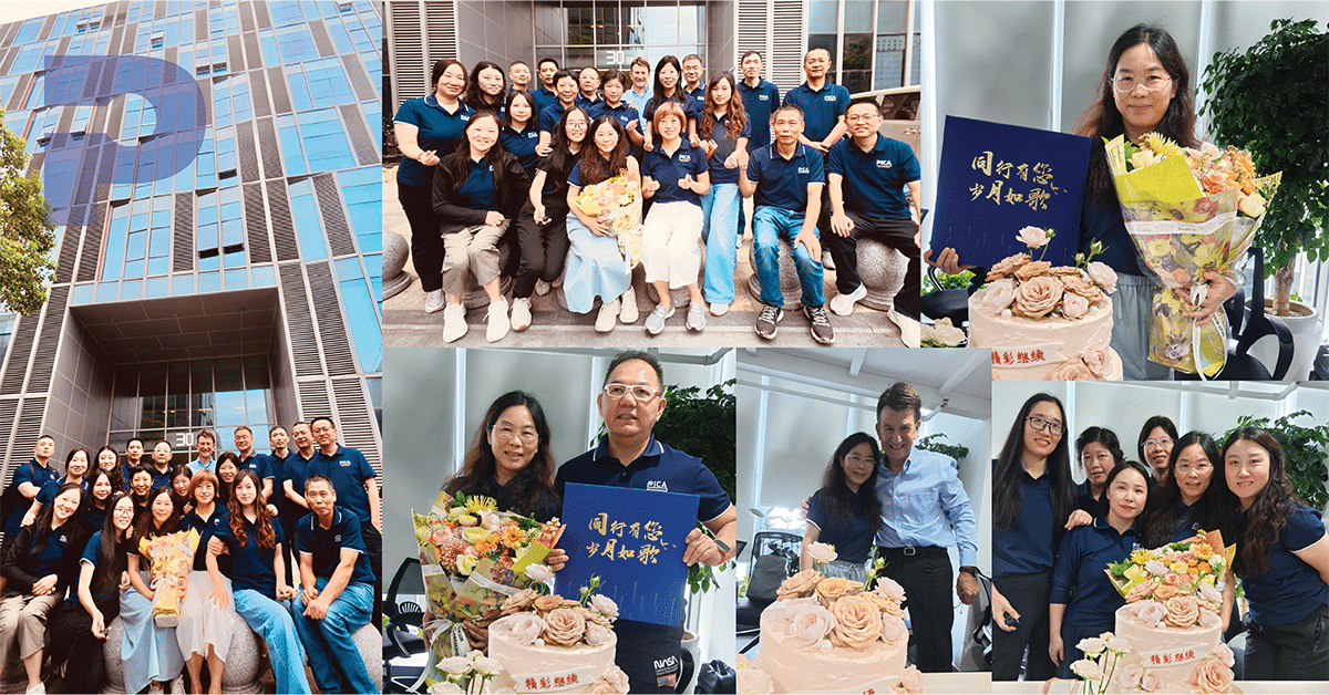 Collage of retiring PICA employee