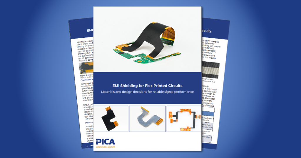 EMI shielding white paper cover fanned out.