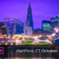 Hartford, CT at night.